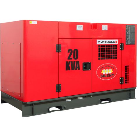 Groupe électrogène diesel 22 kVA 3x400V - 230V - Refroidi par eau - Avec régulateur AVR - Connecteur pour ATS MW Tools DG200E (1/5)