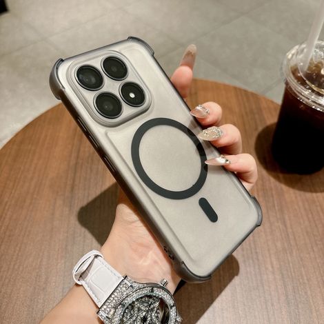 Coque de téléphone en silicone souple mat (Xiaomi 14 noir), compatible avec la fonction magnétique (1/5)
