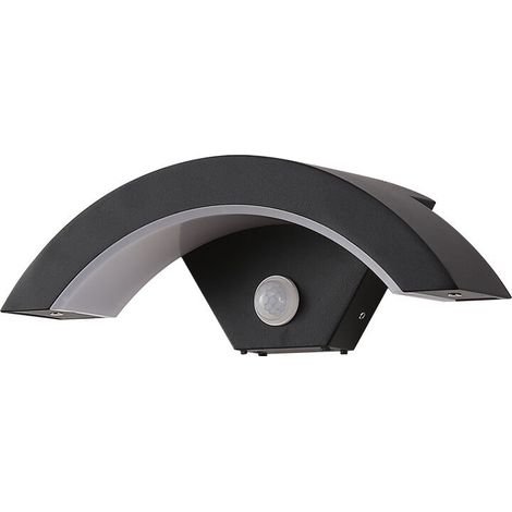 Green Mobility-Gris Anthracite 12w, Environnement led applique murale extérieure étanche jardin lumière personnalité créative induction extérieure balcon applique murale porte applique murale extérieu (1/5)