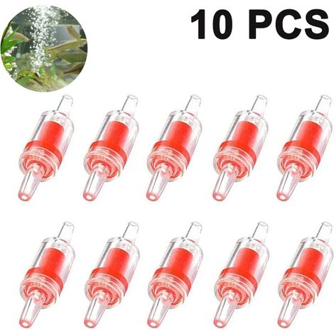 10 Stücke Aquarium Luftpumpe Ventile Aquarium Air Pumpe Fluss Ventile EIN Weg überprüfen Ventil Aquarium Rueckschlagventil Sicherheitsventil für Aquarium Luft pumpen