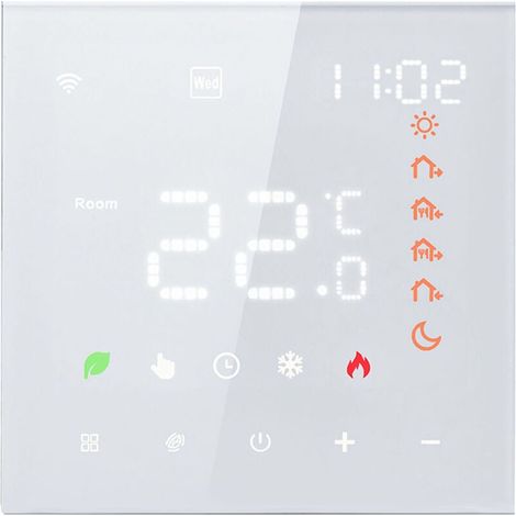 Smart Tuya WiFi Thermostat Contrôle vocal 3A Digital LCD Affichage de l'écran tactile sous-sol Contrôleur de température de chauffage Mur intelligent pour l'eau compatible avec Amazon Home (1/4)
