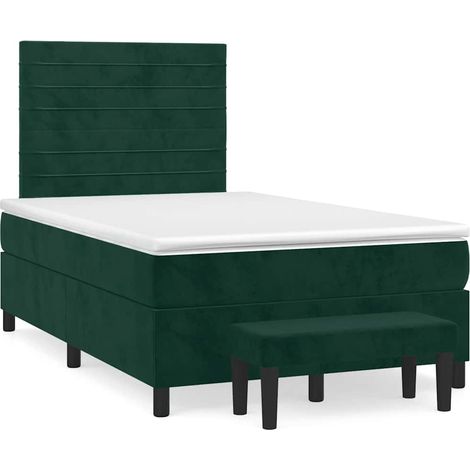 Maison Exclusive - Boxspringbett mit Matratze Dunkelgrün 120x200 (1/5)