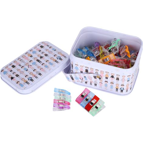 100Pinces à Coudre en Plastique Assorties Colorées de Sécurité pour Tissu, Ourlet Patchwork et Tricot (1/5)