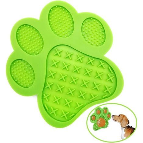 Tapis De Léchage Pour Chien Distraction Pendant Le Bain Nourriture Lente Avec Aspiration Pour Beurre De Cacahuète (1/4)