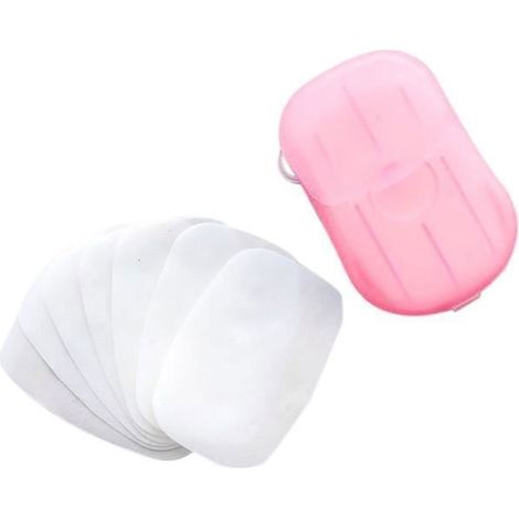 Accessoires de salle de bain - SET 40Pcs - Tablettes de lavage des mains - Papier de savon - Rose