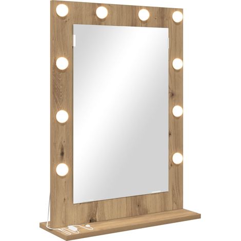Miroir de vanité Rectangulaire Chêne artisanal 70 x 50 x 18 cm