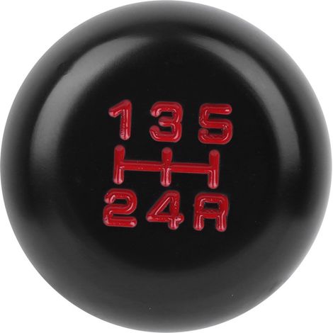 Pomello del cambio in alluminio nero a 5 marce (1/5)