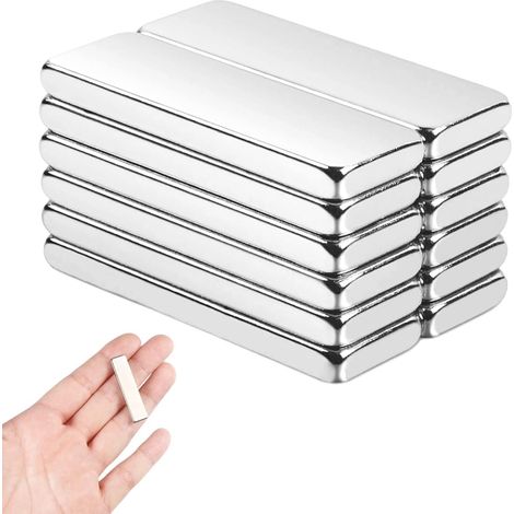 12 Pieces Rectangular Magnet 37x9x3 mm, Powerful Neodymium Magnets (1/5)