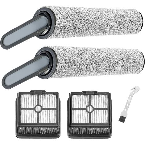 Anwendbare Bürstenwalze + Filter für Nass-Trockensauger Dreame H12 / H11 Core Ersatzteile, Zubehörset 2 Bürstenwalzen + 2 Filter