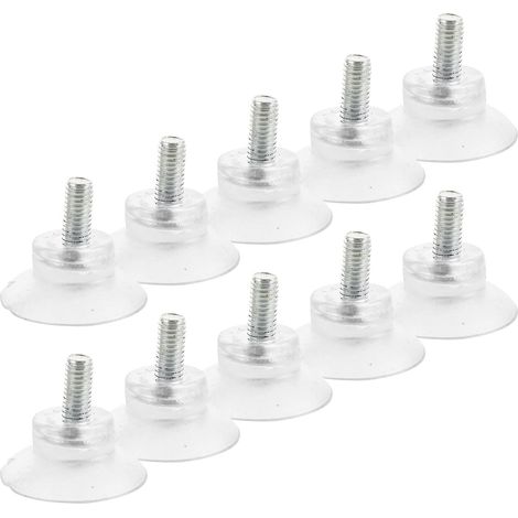 Ventouses transparentes pour verre de table avec patins antidérapants, (1/5)