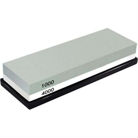 Waterstone Sharpener with Rubber Stone Holder Included Whetstone - Knife Sharpening Stone, Light Green and White, L LangRay (1/4)