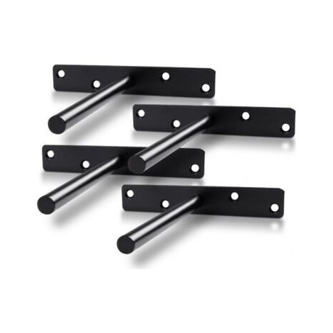 4 Pieces Invisible Shelf Bracket, Iron Shelf Support, Wall Shelf Fixing Heavy Duty Bracket, 20cm (1/3)