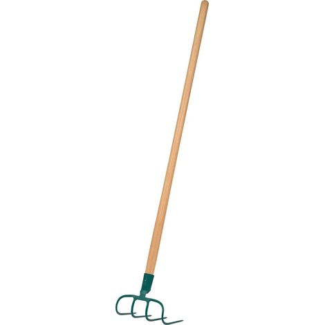 Croc de estiércol de 4 dientes de 21 cm, acoplado
