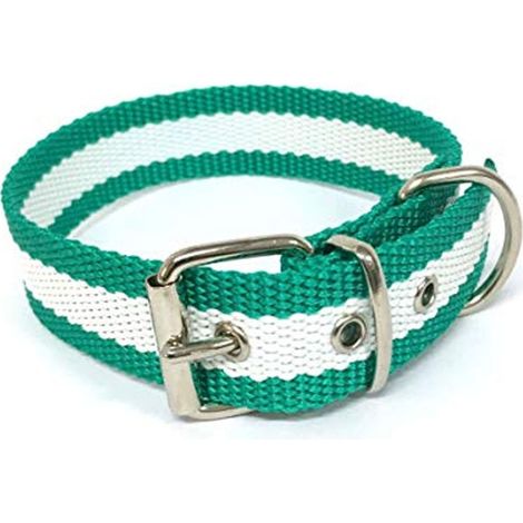 HUNDEHALSBAND MIT ANDALUSISCHER FLAGGE AUS NYLON MIT LEDERVERSTARKUNG 45 CM  EXCLUSIVES ANGEBOT