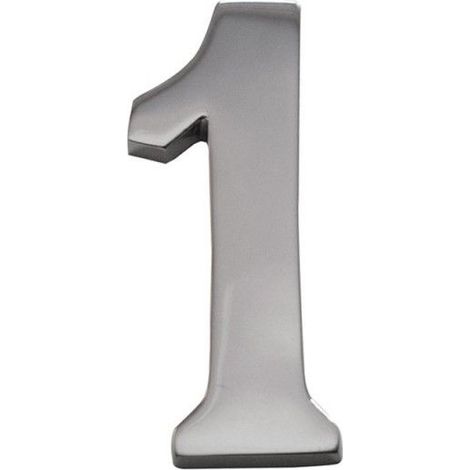 Número 1 Níquel Mate 10cm Fijación Invisible EDM (1/5)