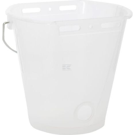 Cubo para pienso blanco transparente 8 l KERBL 14266