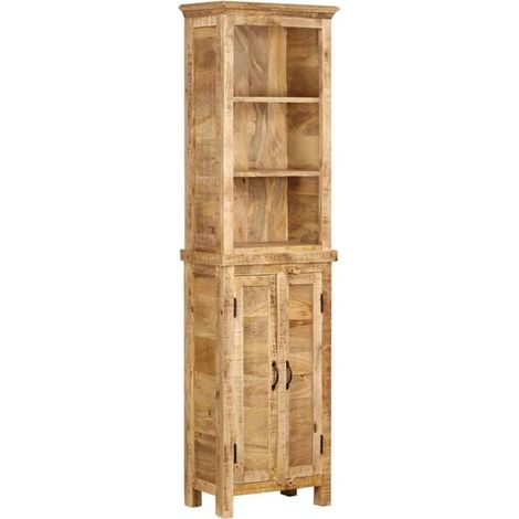 Bibliothèque en bois massif de manguier, 50 x 30 x 180 cm (1/5)