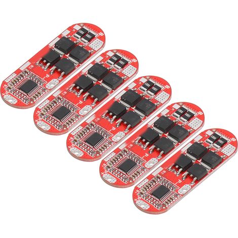 Konvolut von 5 Lithium-Batterieschutzmodulen 1-5S 3,7V 20A, Lade-/Entladeplatine für ternäre Zellen, Spannungsregler, Ladesicherheit. (1/5)