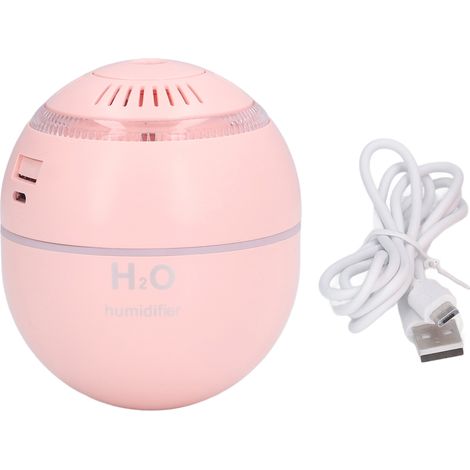 Kugelförmiger Luftbefeuchter mit farbiger RGB-Beleuchtung – Mini-Luftbefeuchter zum Befüllen mit Wasser – Rosa (1/5)