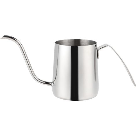 Cafetière à Long Bec 250ml en Acier Inoxydable Sans Couvercle – Pour Café Maison ou Commerces (1 Pot + 1 Bouchon Bec) (1/5)