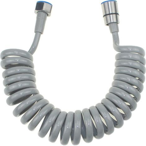 Tuyau de douche flexible en - Flexible et télescopique - Pour eau, sanitaire, WC - Bidet - Pulvérisateur - 3 m (1/5)