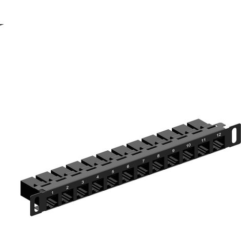 12 Port Patch Panel, 0.5U CAT6 Network Patch Panel for RackMate T1/T0/T2 Rack Mount and 10 Inch Server Rack/Network Cabinet (1/5)