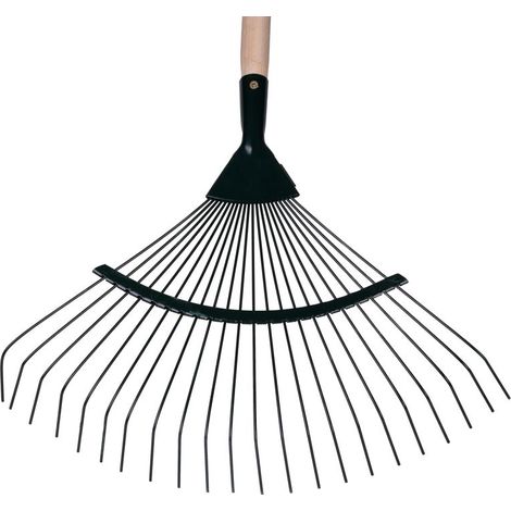 Laub Rechen Strend Pro R119.WH, 22 Zinken, 45cm, Fächerform, Holzstiel