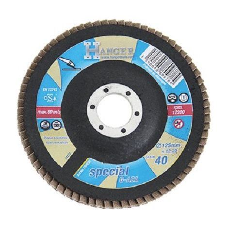 Disque à lamelle plat zirconium 125mm grain 36 - HANGER - 150034
