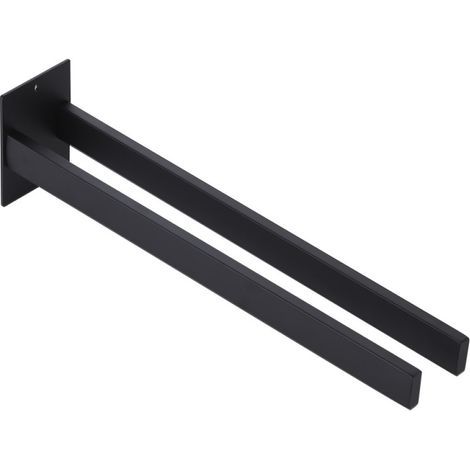 Porte-serviettes double moderne en acier inoxydable pour salle de bain, fixation murale pour cuisine et salle de bain, facile à installer (1/5)