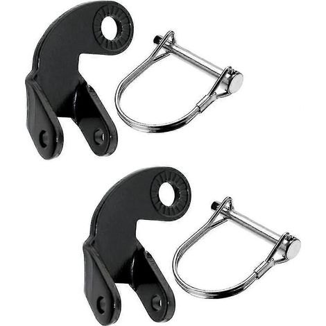 Raccord coudé en acier inoxydable pour remorque de vélo (noir) (2 pièces) (1/5)