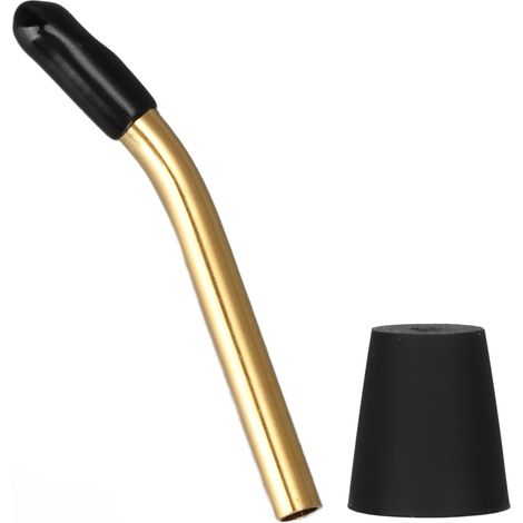 Rallonge de bec verseur portable en acier inoxydable pour cafetières, idéale pour la maison, la cuisine et l'extérieur. Noire. (1/5)