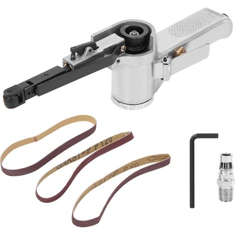 10-mm-Druckluftbandschleifer, Druckluftschleif- und Poliermaschine für Möbel, Holz, Glas und Metall (3/8 Zoll) (1/5)