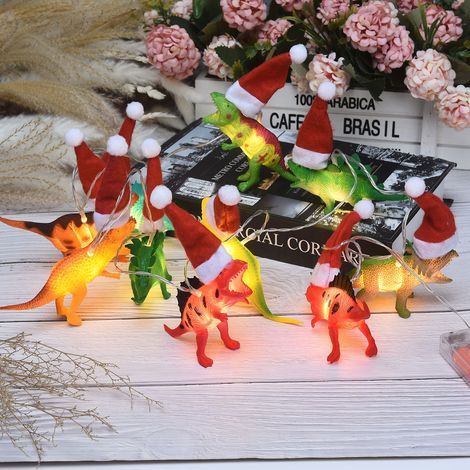 Guirlande Lumineuse pour Chambre D'enfant Garçon avec 10 LED 1.5M Dinosaures,Guirlandes Lumineuses de Chevet à LED,Fées Veilleuses pour Enfants Chambre,Lumières de Décoration de Fête - À Piles (1/5)