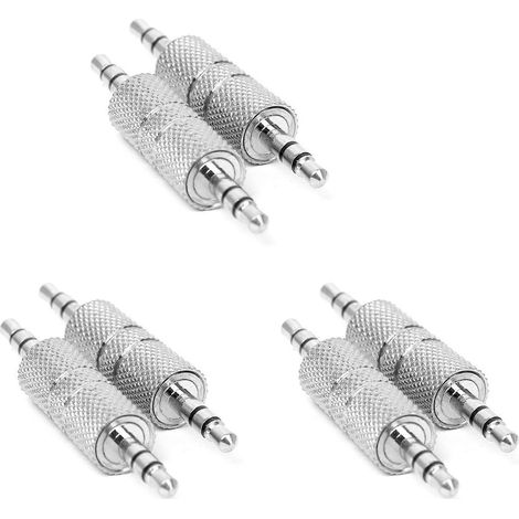 Adaptateur audio jack stéréo mâle 3,5 mm à 6 broches vers mâle 3,5 mm pour casque, connecteur coupleur (1/5)