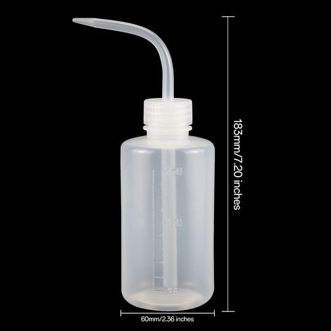 Flacon souple en plastique (250 ml, 1 pièce) avec graduations, arrosoir blanc pour plantes d'intérieur, nettoyage et lavage. (1/5)