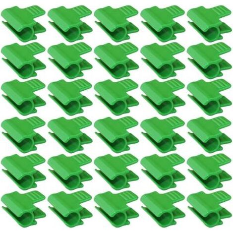 30 Serre Film Pinces, Fixations pour Serre, 11mm Clip de Serre, clips pour plantes, Clip Cerceau Tunnel de Filet en Plastique, pour Serres, support d'extension de plantes, Abris-Karteo (1/5)