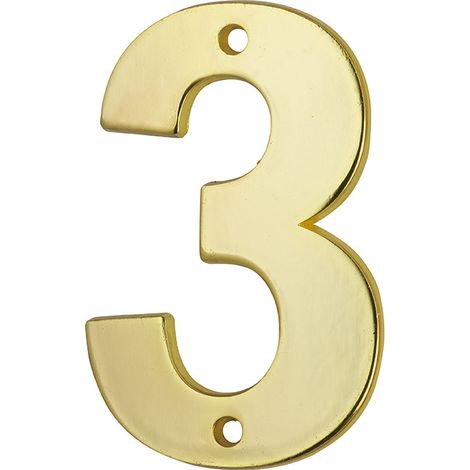 THIRARD - Plaque signalétique Chiffre 3 hauteur 51mm à visser