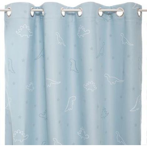 Rideau Occultant Dino 140x250cm Bleu (1/3)