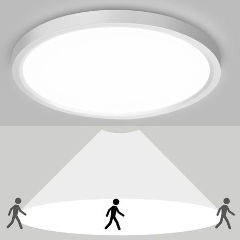 Plafonnier LED, Plafonnier Détecteur de Mouvement, 24W 2400LM 4000K Blanc, 30cm (1/5)