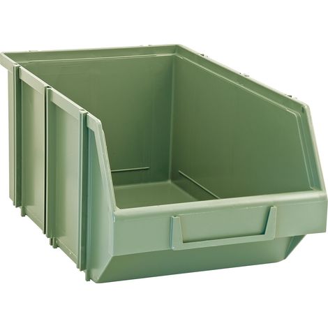 Set 7 contenitori sovrapponibili in PST AU - L 213 x H 165 x P 350 mm - Verde