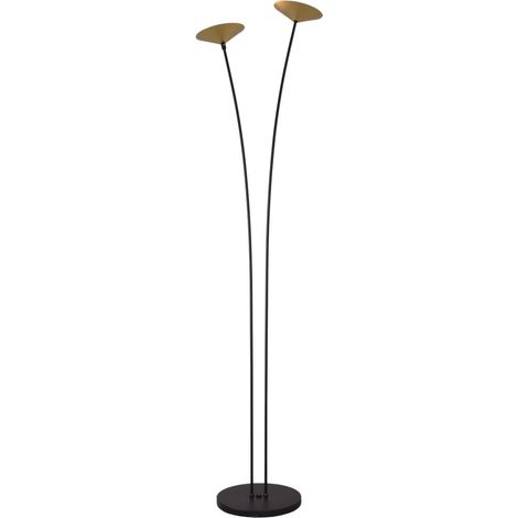 Lampe sur pied à deux lumières Ceppo noir avec or - 1152-05-02 (1/3)