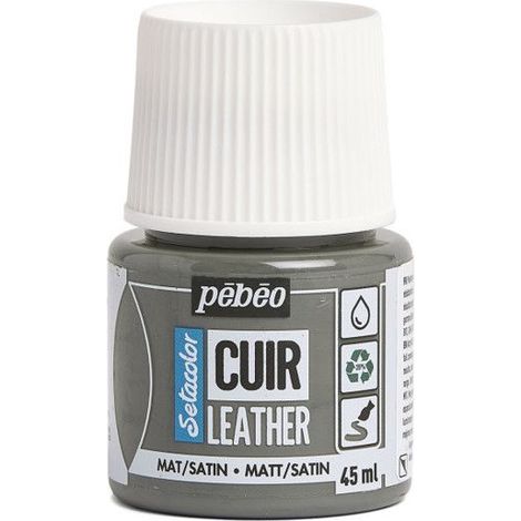 Peinture acrylique - Setacolor - Gris Béton - 45 ml - Cuir - Mixte