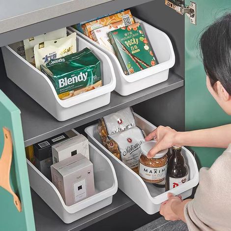 Boîte de rangement pour réfrigérateur sans BPA avec couvercle (1/4)