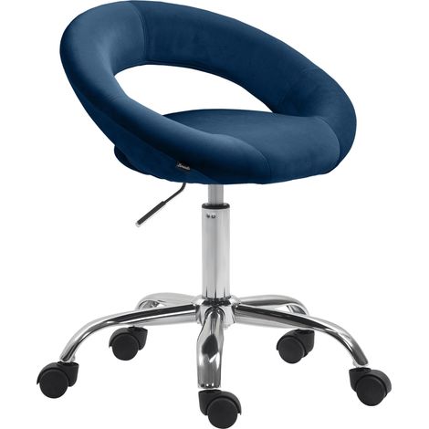 Tabouret de travail Olinda velours Bleu (1/5)