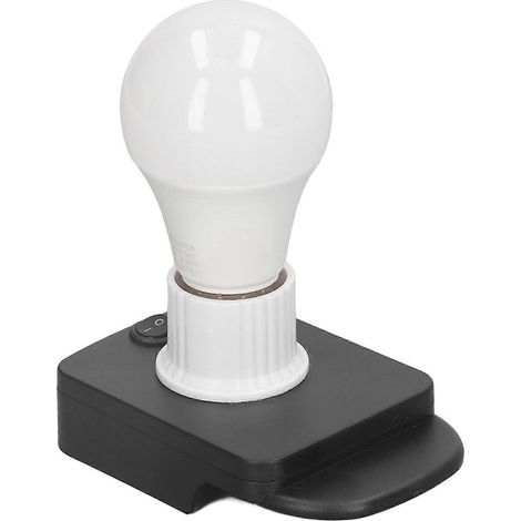 LED-Lampe mit Akkuadapter, 700 lm, 7 W, E27, kabellos, tragbar, 12–60 V