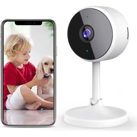 Caméra Surveillance Intérieure avec WiFi 1080P , IN1 Caméra Surveillance Intérieure avec détection de Mouvements, Audio Bidirectionn (1/4)