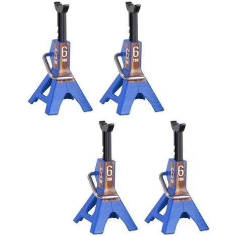 4 PièCes MéTal Hauteur RéGlable 6 Tonnes Jack Support de RéParation pour 1/10 Voiture sur Chenilles TéLéCommandéE Axial SCX10 90046 Traxxas TRX4 TRX6 D90