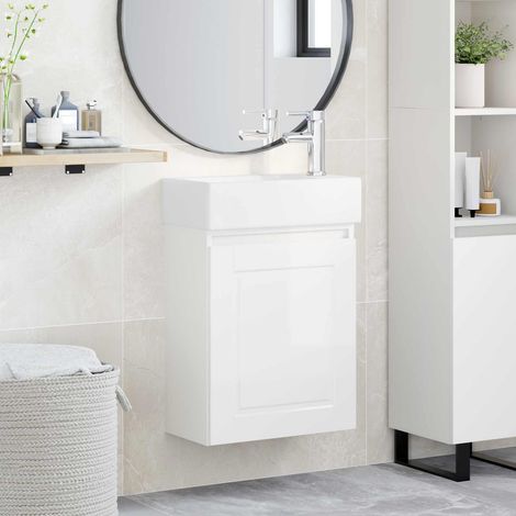 Módulo de baño con grifería  Brillante