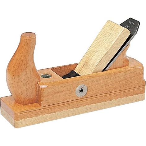 Ulmia Holzhobel/Doppelhobel Hobel mit Weißbuchensohle/Doppeleisen, zum Glätten (1/2)