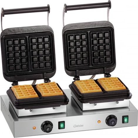 Gaufrier Bartscher 2BW160-101, Double gaufre Bruxelles, Fonte, 4400 W, 220 V - MONO (1/4)